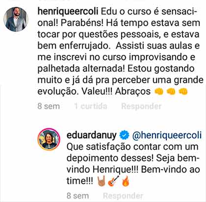 guitarrista evoluiu a sua técnica com o curso de palheta alternada
