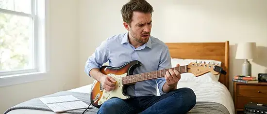 Dificuldade na hora de tocar guitarra Dificuldade na hora de tocar guitarra